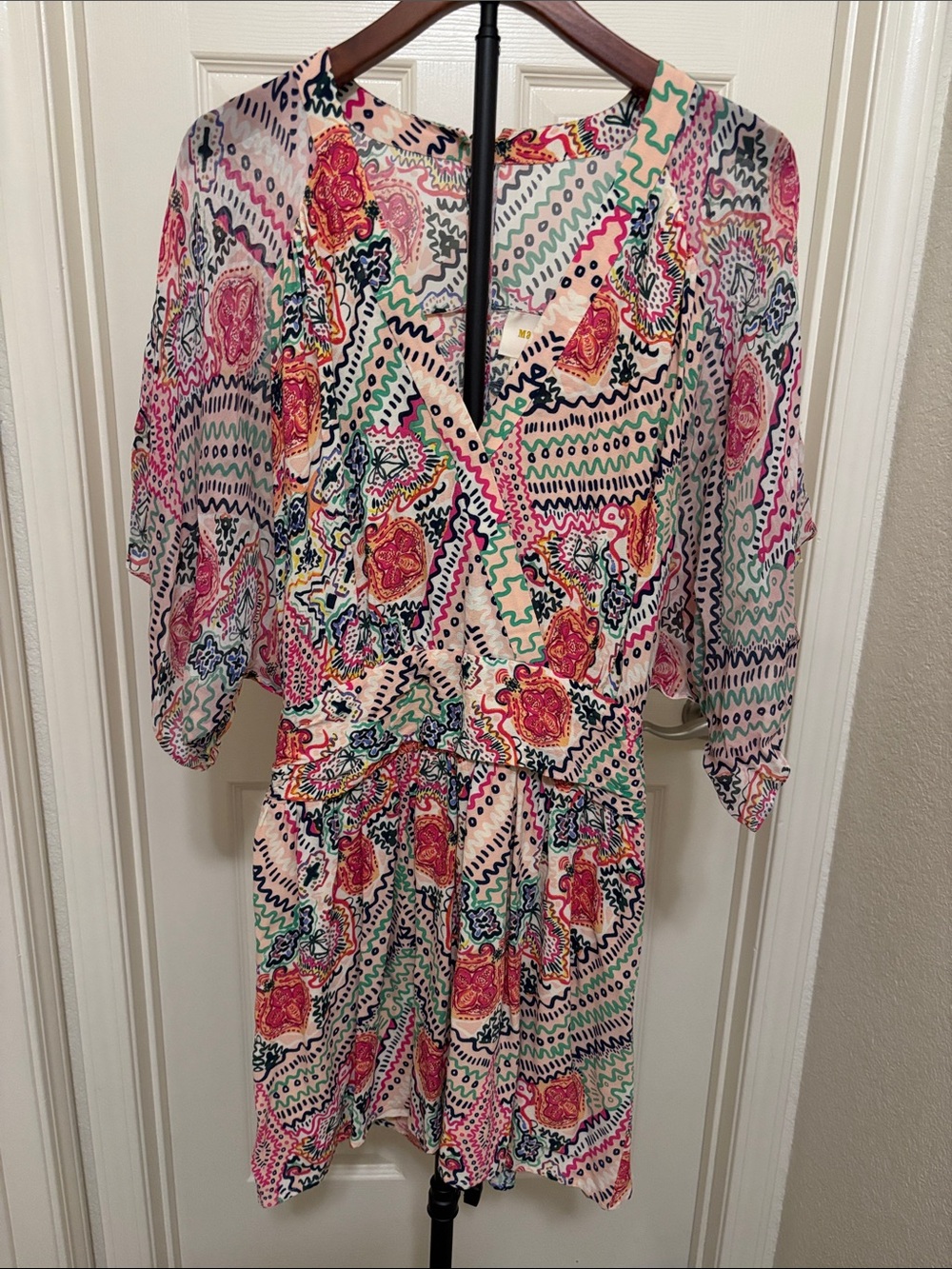 Maeve Multicolor Floral & Geometric Print Romper
